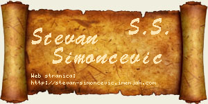 Stevan Simončević vizit kartica